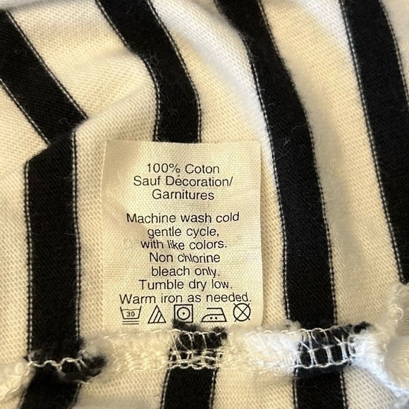 J. CREW Striped Embroidered Flare Top - Picture 6 of 10